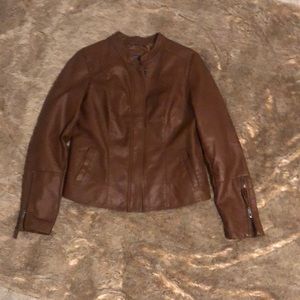 Kaari Blue faux leather jacket